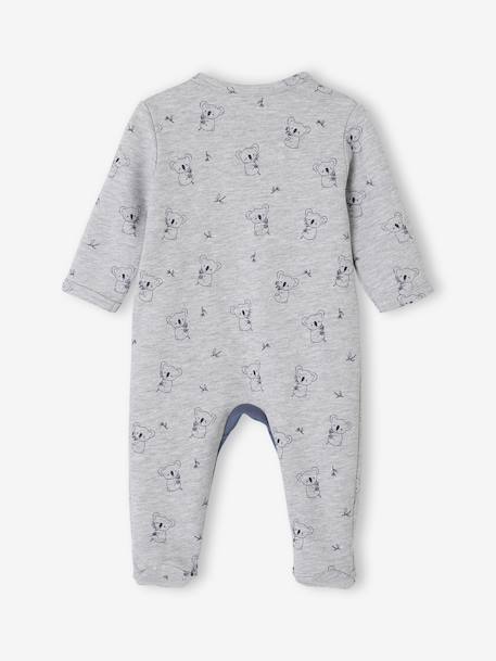 Pyjama bébé mixte koala en molleton gris chiné - vertbaudet enfant 