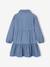 Robe en denim léger fille bleu moyen+denim gris - vertbaudet enfant 
