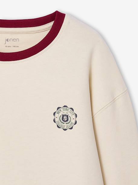 Tee-shirt cropped fille motif dos écru - vertbaudet enfant 