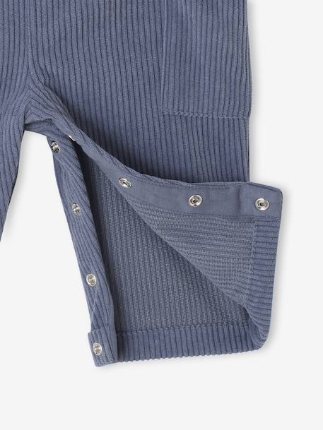 Babyset met T-shirt met lange mouwen + salopet + knuffel grijsblauw - vertbaudet enfant 