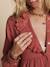 Robe de grossesse et allaitement en gaze de coton terracotta - vertbaudet enfant 