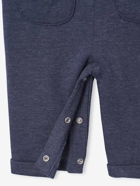 Salopet babypakje in velours gemêleerd blauw - vertbaudet enfant 