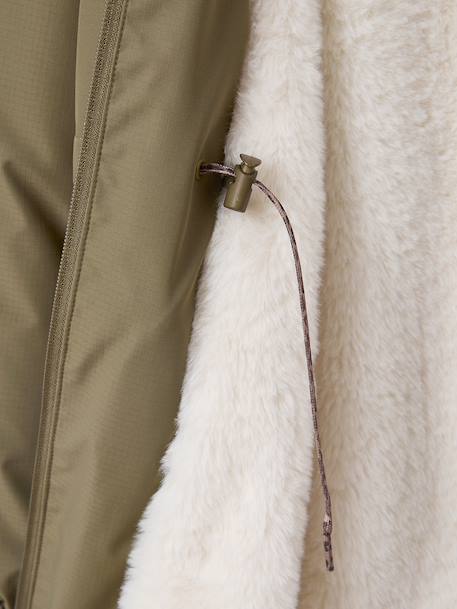 Parka fille à capuche kaki - vertbaudet enfant 