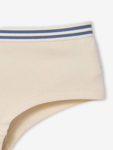 Set van 5 effen shorty's voor meisjes JONEN ecru - vertbaudet enfant 