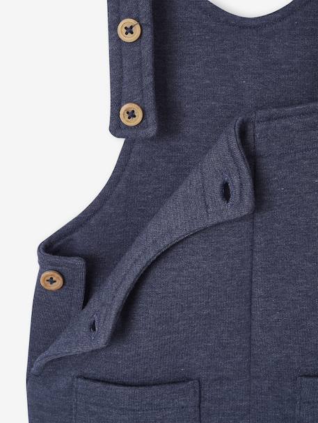 Salopette naissance en molleton bleu chiné - vertbaudet enfant 