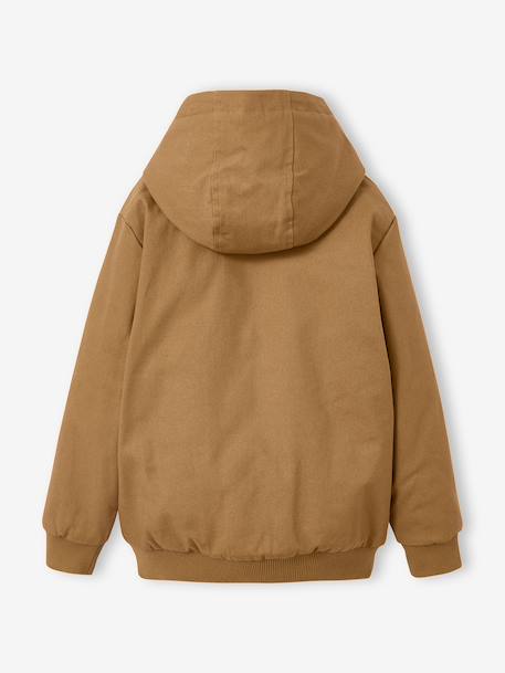 Jas van canvas JONEN karamel+leigrijs - vertbaudet enfant 