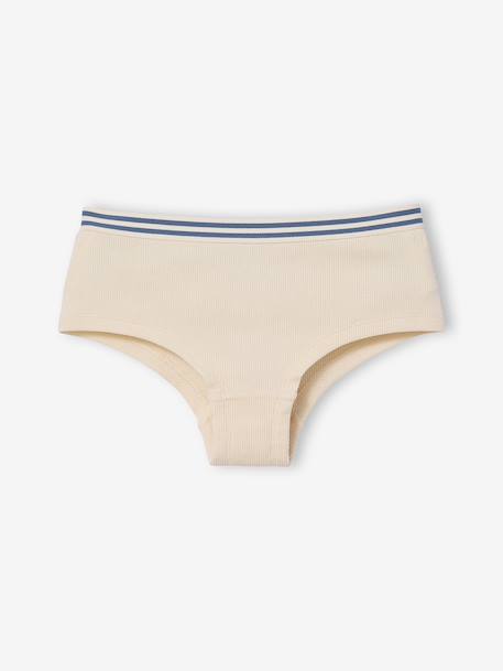 Set van 5 effen shorty's voor meisjes JONEN ecru - vertbaudet enfant 