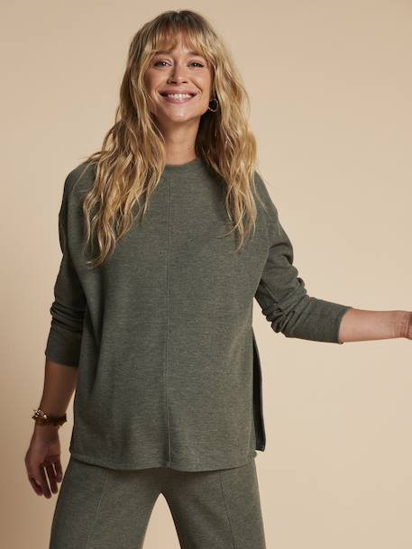 Ensemble de grossesse et postpartum 2 pièces noisette+vert - vertbaudet enfant 