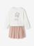Jurk van twee materialen DISNEY ANIMALS® Marie de Aristokatten roze (poederkleur) - vertbaudet enfant 
