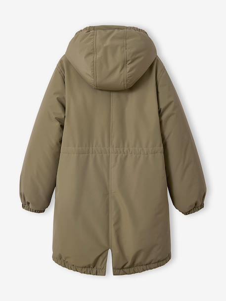 Parka fille à capuche kaki - vertbaudet enfant 