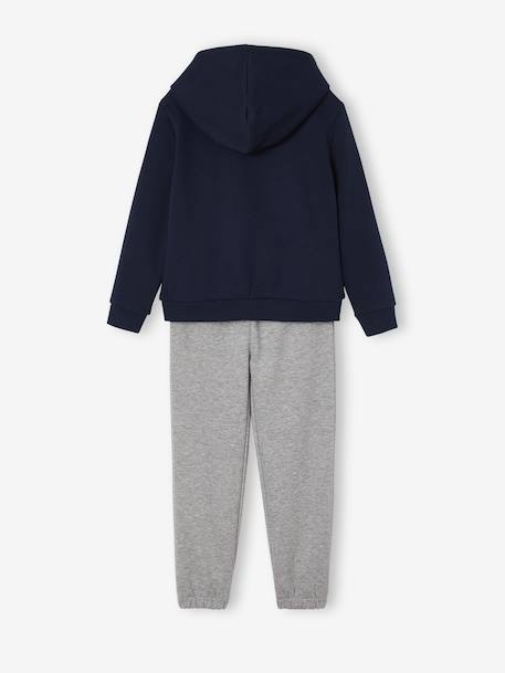 Ensemble sport sweat à capuche et jogging fille marine - vertbaudet enfant 