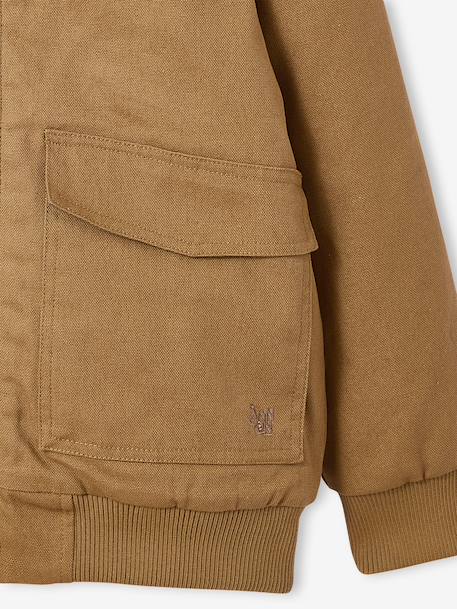 Blouson garçon en toile caramel - vertbaudet enfant 
