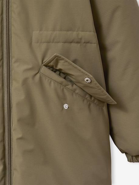Parka fille à capuche kaki - vertbaudet enfant 