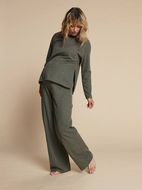 Ensemble de grossesse et postpartum 2 pièces noisette+vert - vertbaudet enfant 