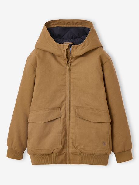 Blouson garçon en toile caramel - vertbaudet enfant 