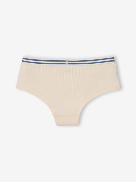 Set van 5 effen shorty's voor meisjes JONEN ecru - vertbaudet enfant 