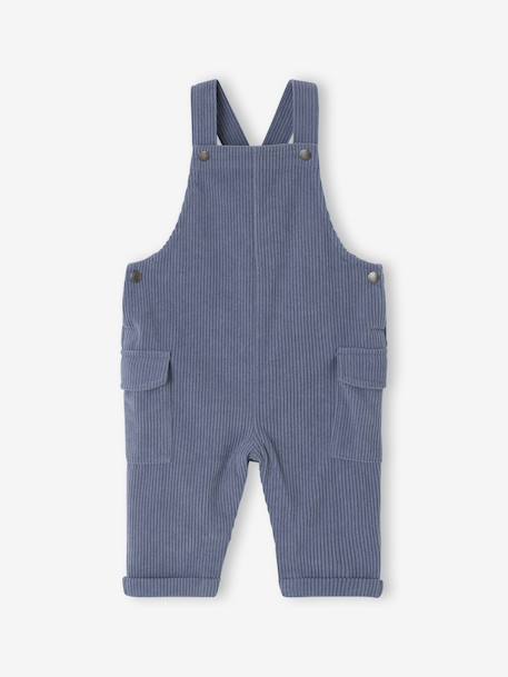 Babyset met T-shirt met lange mouwen + salopet + knuffel grijsblauw - vertbaudet enfant 