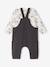 Babyset met shirt + salopet Peanuts® SNOOPY antraciet - vertbaudet enfant 