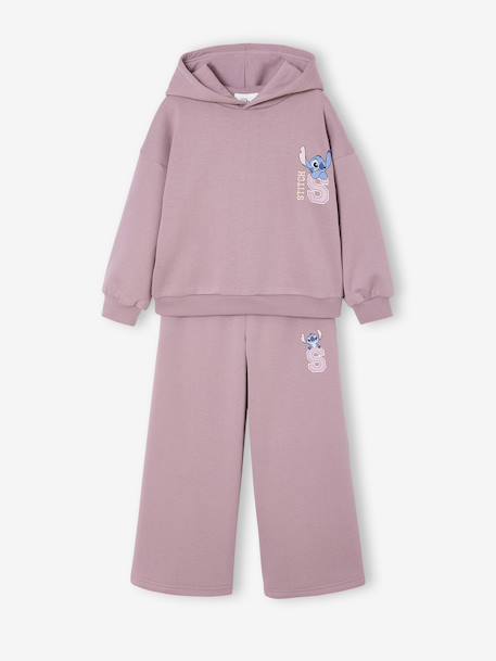 Sportieve set voor meisjes met sweater + broek Disney® LILO & STITCH van fleece paars - vertbaudet enfant 
