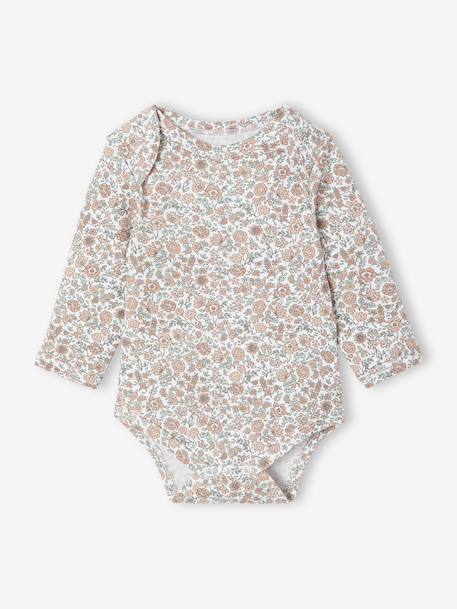 Set van 5 body's voor pasgeborenen met Amerikaanse opening saliegroen - vertbaudet enfant 