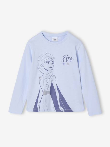 T-shirt manches longues fille Disney Reine des Neiges bleu ciel - vertbaudet enfant 