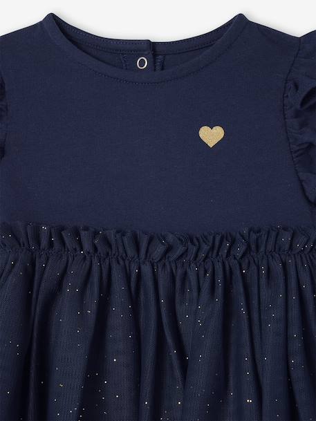 Kerstjurk babymeisjes rok tule met pailletten marineblauw - vertbaudet enfant 