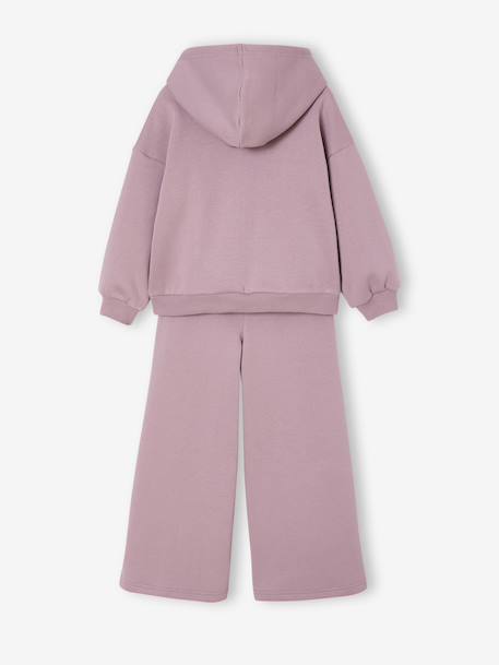 Sportieve set voor meisjes met sweater + broek Disney® LILO & STITCH van fleece paars - vertbaudet enfant 