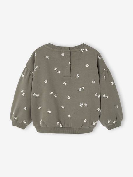 Sweat bébé en molleton imprimé blush+kaki - vertbaudet enfant 