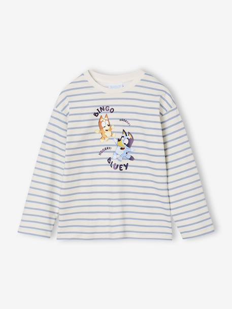 Tee-shirt mixte Bluey à manches longues rayé bleu - vertbaudet enfant 