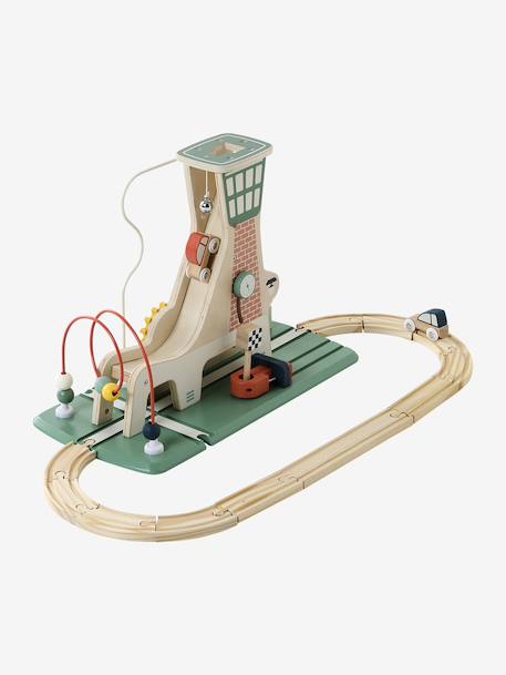 Tour avec rampe de lancement multi-activités en bois FSC® bois - vertbaudet enfant 