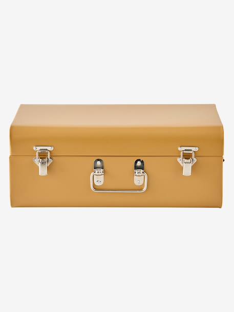 Set van 2 metalen koffers groen/geel+jeansblauw+kaneel+nude - vertbaudet enfant 