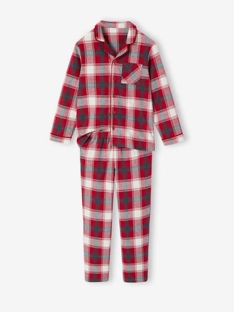 Pyjama mixte Noël flanelle capsule famille rouge - vertbaudet enfant 