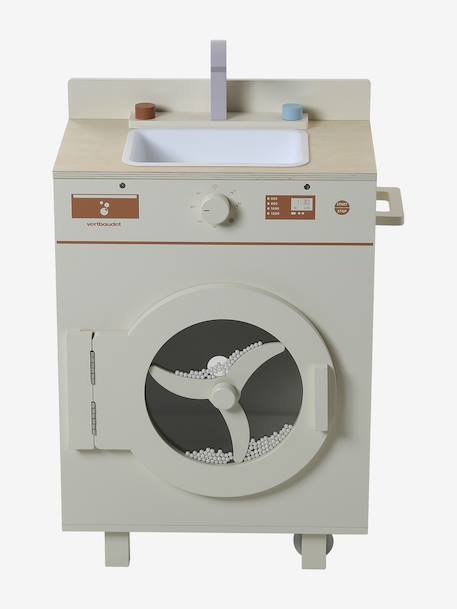 Machine à laver et à repasser avec accessoires en bois FSC® écru - vertbaudet enfant 