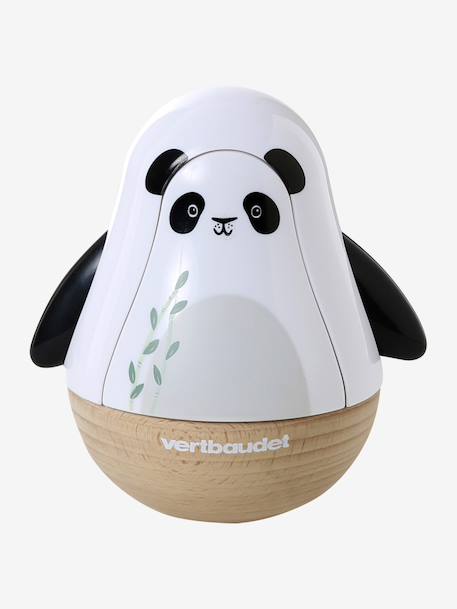 Culbuto musical panda TANZANIE en bois FSC® blanc - vertbaudet enfant 