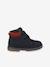 Boots enfant garçon cuir à scratchs marine - vertbaudet enfant 