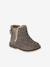 Boots bébé fille cuir zippées beige imprimé+bordeaux+CAMEL+marine+noir - vertbaudet enfant 