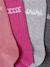 Lot de 4 paires de mi-chaussettes 'message' fille bois de rose - vertbaudet enfant 