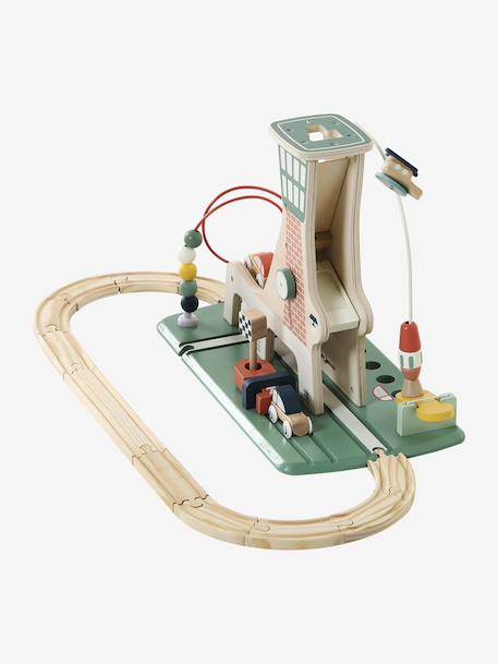 Tour avec rampe de lancement multi-activités en bois FSC® bois - vertbaudet enfant 