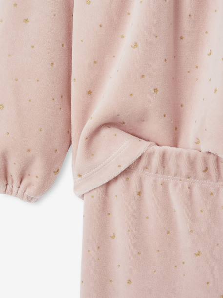 Set pyjama voor meisjes met cape en pailletten roze (poederkleur) - vertbaudet enfant 