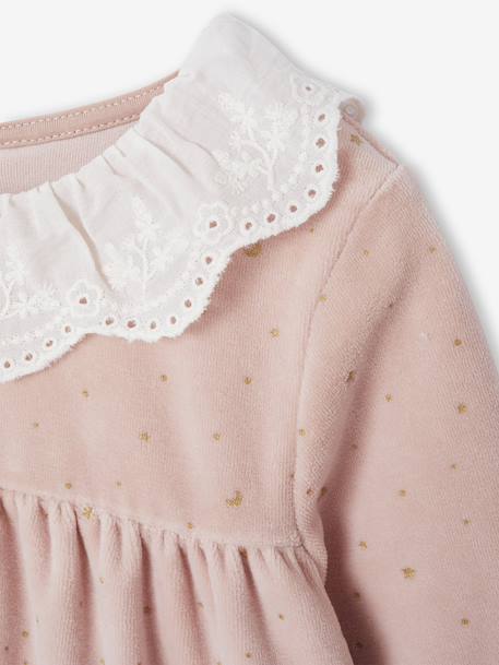 Ensemble Pyjama Fille Cape Sequins rose poudré - vertbaudet enfant 