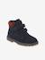 Boots enfant garçon cuir à scratchs marine - vertbaudet enfant 