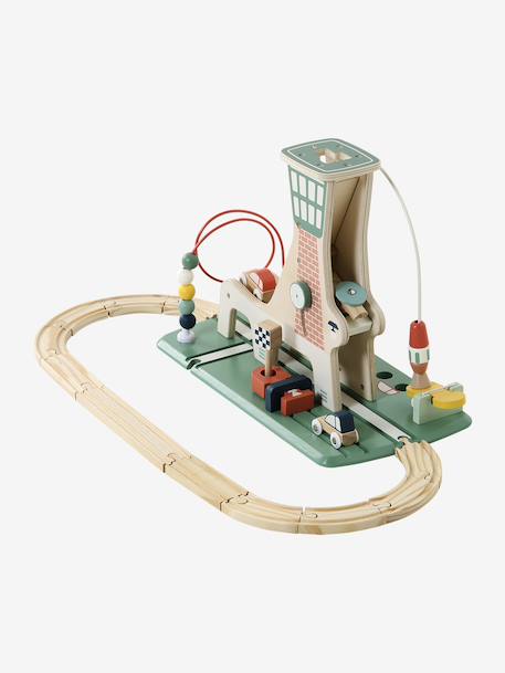 Tour avec rampe de lancement multi-activités en bois FSC® bois - vertbaudet enfant 