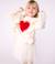 Sweat-shirt fille en coton imprimé à volants écru - vertbaudet enfant 