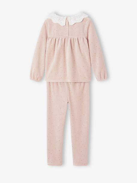 Set pyjama voor meisjes met cape en pailletten roze (poederkleur) - vertbaudet enfant 