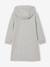 Meisjesjurk van sweatstof met capuchon en mooie details antraciet+gemêleerd grijs+grijsblauw+groen+marineblauw - vertbaudet enfant 