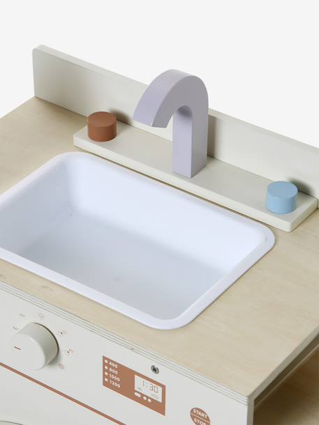 Machine à laver et à repasser avec accessoires en bois FSC® écru - vertbaudet enfant 