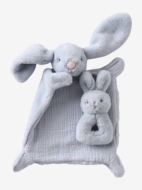 Hochet Lapin blanc+gris - vertbaudet enfant 