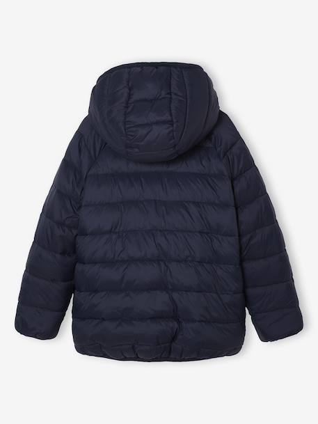Omkeerbaar gewatteerd jongensjack met capuchon en sherpa mokka - vertbaudet enfant 