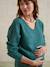 Pull col V grossesse en maille mousseuse fantaisie grenadine+vert anglais - vertbaudet enfant 