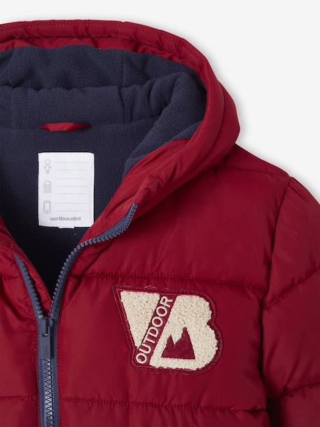 Doudoune garçon collège bordeaux+marine+rouge - vertbaudet enfant 